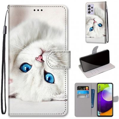 Pouzdro Trendy Cross case Bílá kočka – Samsung Galaxy A52 / A52 5G / A52s 5G
