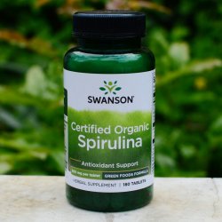 Swanson Certifikovaná Organická Spirulina 500 mg 180 tablet