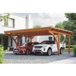 Konsta Přístřešek na auto dvojitý 618 x 500 cm dub světlý – HobbyKompas.cz