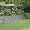 Květináč a truhlík zahrada-XL Vyvýšený záhon práškově lakovaná ocel 260x40x68 cm stříbrný