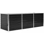 Greatstore Vyvýšený záhon antracitový 240 x 80 x 77 cm pozinkovaná ocel – Zboží Dáma