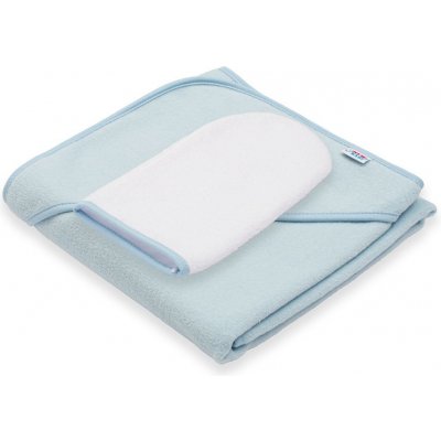 New Baby Dětská froté osuška s kapucí BASIC 80x80 modrá – Zboží Dáma
