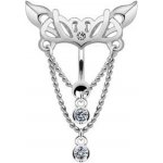 Šperky4U piercing do pupíku s ozdobným štítem WP01047-C – Zboží Dáma