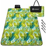 SPRINGOS Pikniková deka 200x150 cm zelená s listy PM040 – Zboží Dáma