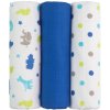 Plenky T-tomi accessories TETRA pleny TOP KVALITA s potiskem 70 x 70 blue giraffes / modré žirafy