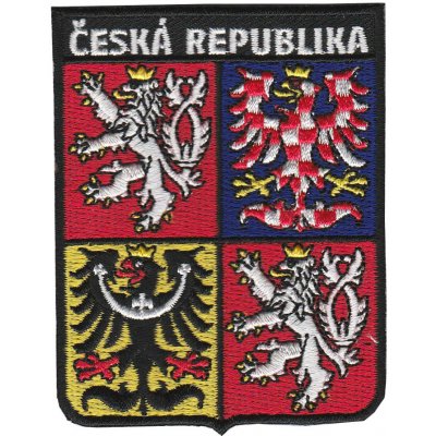 Nášivka státní znak České republiky 6x7,5 cm - barevná-černá – Zboží Dáma