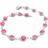 Náramek Steel Jewelry náramek růžový z chirurgické oceli NR220156