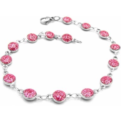Steel Jewelry náramek růžový z chirurgické oceli NR220156