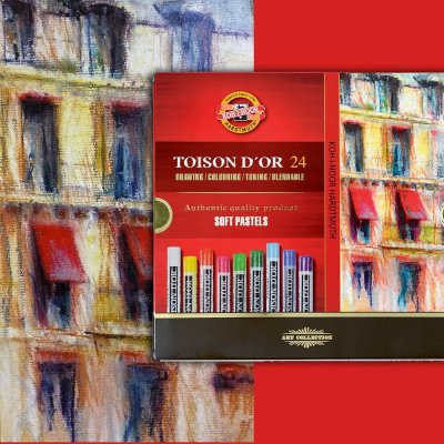 Koh-i-noor křídy pastely prašné umělcké 10 mm Toison D´or souprava 24 ks – Zboží Dáma