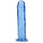 RealRock Crystal Clear Realistic 9 modré dildo s přísavkou 25,5 x 4,5 cm – Sleviste.cz