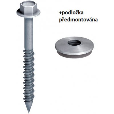 EJOT KOTVENÍ EJOT šroub do betonu BS-R-6,3-V16 s podložkou 16mm Varianta: BS-R-6,3x100-V16 – Hledejceny.cz