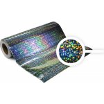 Univerzální hologramová samolepící fólie na metry - kolečka stříbrné