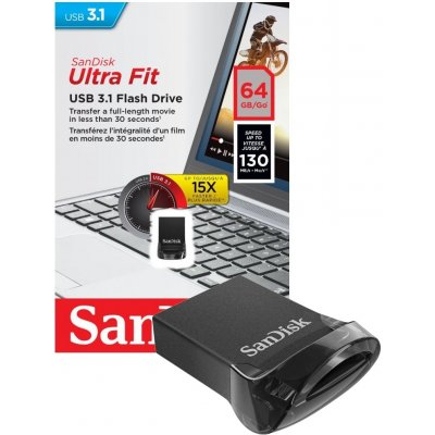 SanDisk Cruzer Ultra Fit 64GB SDCZ430-064G-G46 – Zboží Živě
