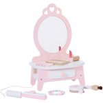 CLASSIC WORLD Dřevěný toaletní stolek pro dívky se zrcadlem + 11 ks – Zboží Mobilmania