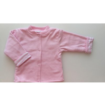 Baby Service bavlněný oboustranný kabátek Proužky růžový – Zboží Mobilmania