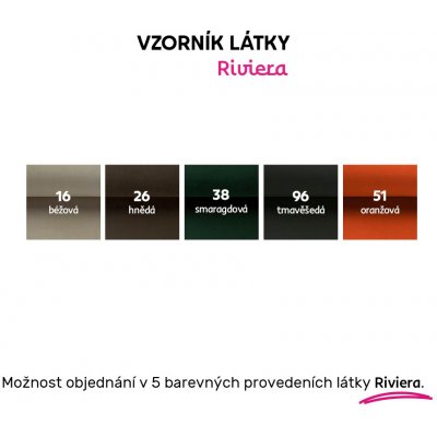 Kondela ALANA 3-sed pařížská modrá látka Riviera – Zboží Mobilmania