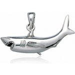 Fantasy Šperky TRIBAL ŽRALOK stříbrný amulet nau42 – Hledejceny.cz
