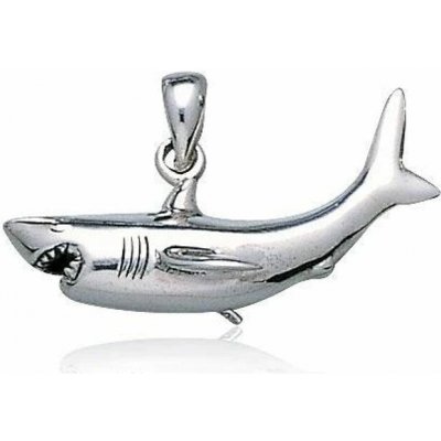 Fantasy Šperky TRIBAL ŽRALOK stříbrný amulet nau42 – Hledejceny.cz