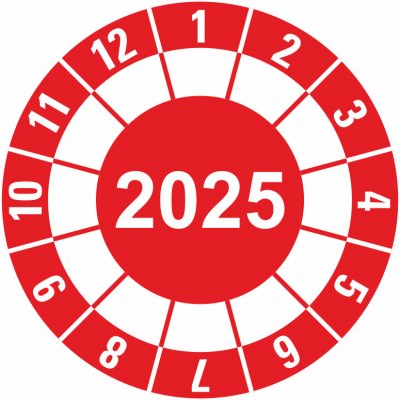 Kalibrační kolečko s datem-2025 samolepící vinylová fólie 25 mm aršík 30 kusů – HobbyKompas.cz