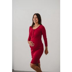 Těhotenské kojící šaty Tummy Red