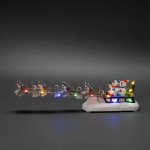 Konstsmide Christmas Stolní dekorace sněhulák psí spřežení barevné LED 4242-000