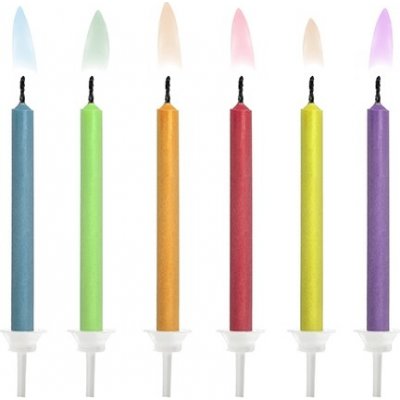 Party Deco PartyDeco svíčky s barevným plamenem