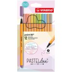 Stabilo point 88 Pastel Love hrot 0,4mm sada 12 ks – Zboží Mobilmania