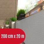 Progresja Zástěna na balkon ratanová, výška 200 cm - balení 20 m světle šedá RD17