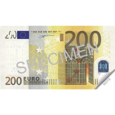 PANTA PLAST Poznámkový blok 200 Euro 70 listů 114 x 61,5mm