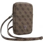 Guess PU 4G Triangle Logo Wallet Phone Bag Zipper hnědé – Zboží Živě