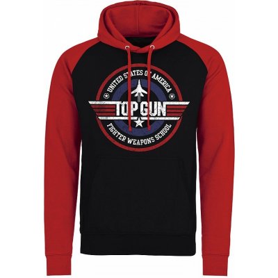 Top Gun mikina Fighter Weapons School Black-Red – Zboží Dáma