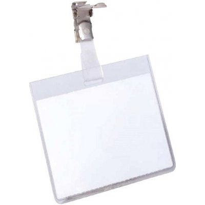 Jmenovka Combi Clip 8101, 54 x 90 mm, čirá, 50 ks – Zboží Mobilmania