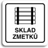 Piktogram Accept Piktogram "sklad zmetků" (80 × 80 mm) (bílá tabulka - černý tisk)