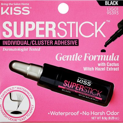 KISS Lepidlo na řasy Super Stick Individual (Lash Cluster Adhesive) 6,5 g Black – Zboží Dáma
