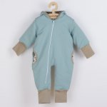 Zateplený jarní overal s kapucí New Baby Spring mint – Zbozi.Blesk.cz