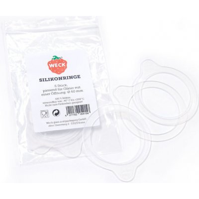 WECK zavařovací sklenice Silikonové gumičky 60mm, balíček – Zboží Mobilmania