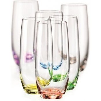 Crystalex Barevné sklenice Club rainbow 6 ks 350 ml