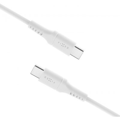 Fixed FIXDLS-CC05-WH Liquid silicone USB-C / USB-C, 0,5m, bílý – Zbozi.Blesk.cz