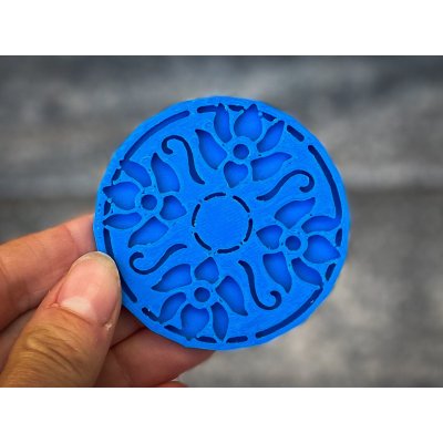 TVOŘÍTKO Ornament IV - razítko special Tvar vykrajovátka: Kulaté Vlnky, Nástavec na razítko: Ano – Hledejceny.cz