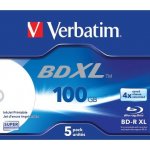 Verbatim BD-R XL 100GB 4x, jewel, 5ks (43789) – Zboží Živě