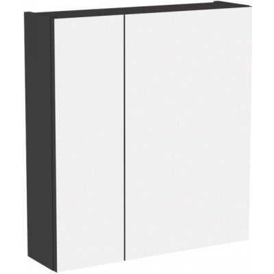 COMAD Závěsná skříňka se zrcadlem - SANTA FE 84-60 black, šířka 60 cm, matná černá