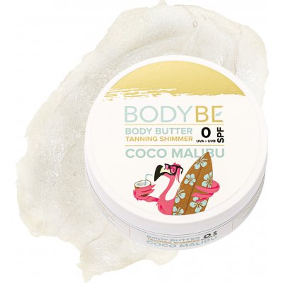 Bodybe Opalovací máslo s perleťovým efektem bez UV Coco Malibu 145 g – Zboží Dáma