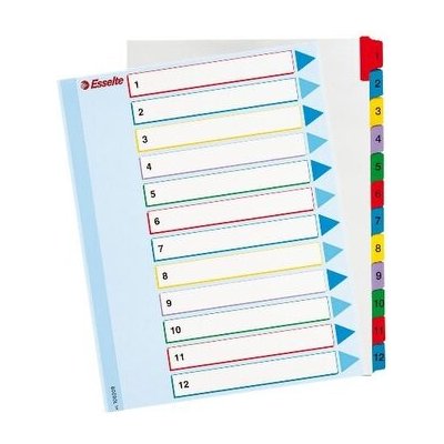 ESSELTE Rozřazovače A4, Mylar MAXI ,1-10 – Zboží Živě