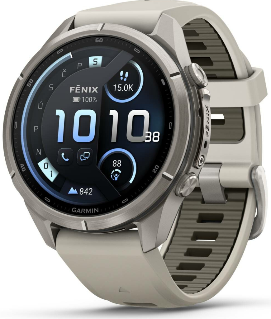 Garmin Fenix 9 43 mm AMOLED Bare Titanium Fog Gray 010-04761-01 na Heureka.cz