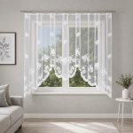 Dekorační oblouková krátká záclona na žabky IRENA bílá 310x160 cm MyBestHome – Hledejceny.cz