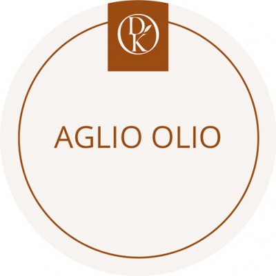 Davídkovo koření Etiketa Aglio olio e peperoncino béžová průměr 4,5 cm 1 ks – Zboží Dáma