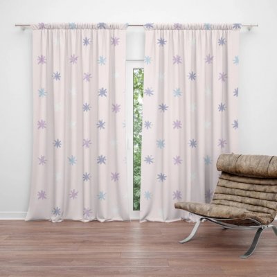 Sablio Závěs Barevné hvězdy: 2ks 140x250cm – Hledejceny.cz