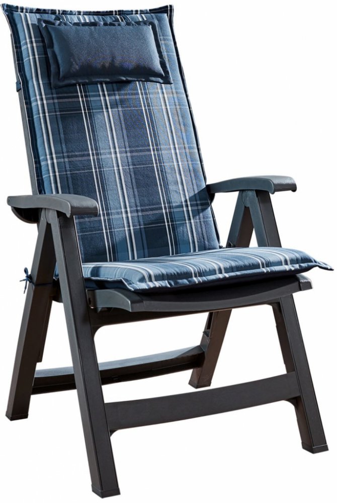 Blumfeldt Donau, čalouněná podložka, podložka na židli, podložka na vyšší  polohovací křeslo, na zahradní židli, polyester, 50 × 120 × 6 cm |  Srovnanicen.cz
