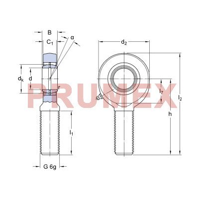 SKF SAL 25 ES kloubová hlavice