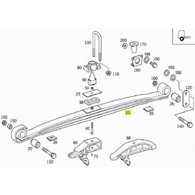 Listová péra Listové pero MERCEDES ACTROS ATEGO Přední trojlisté | Zboží Auto